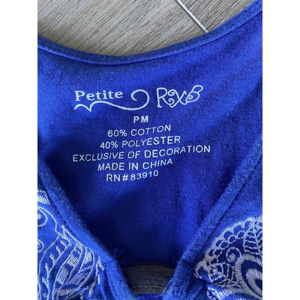 RXB Dress Size PM Sleeveless Summer Dress Embroidered And Appliqué - Picture 6 of 6